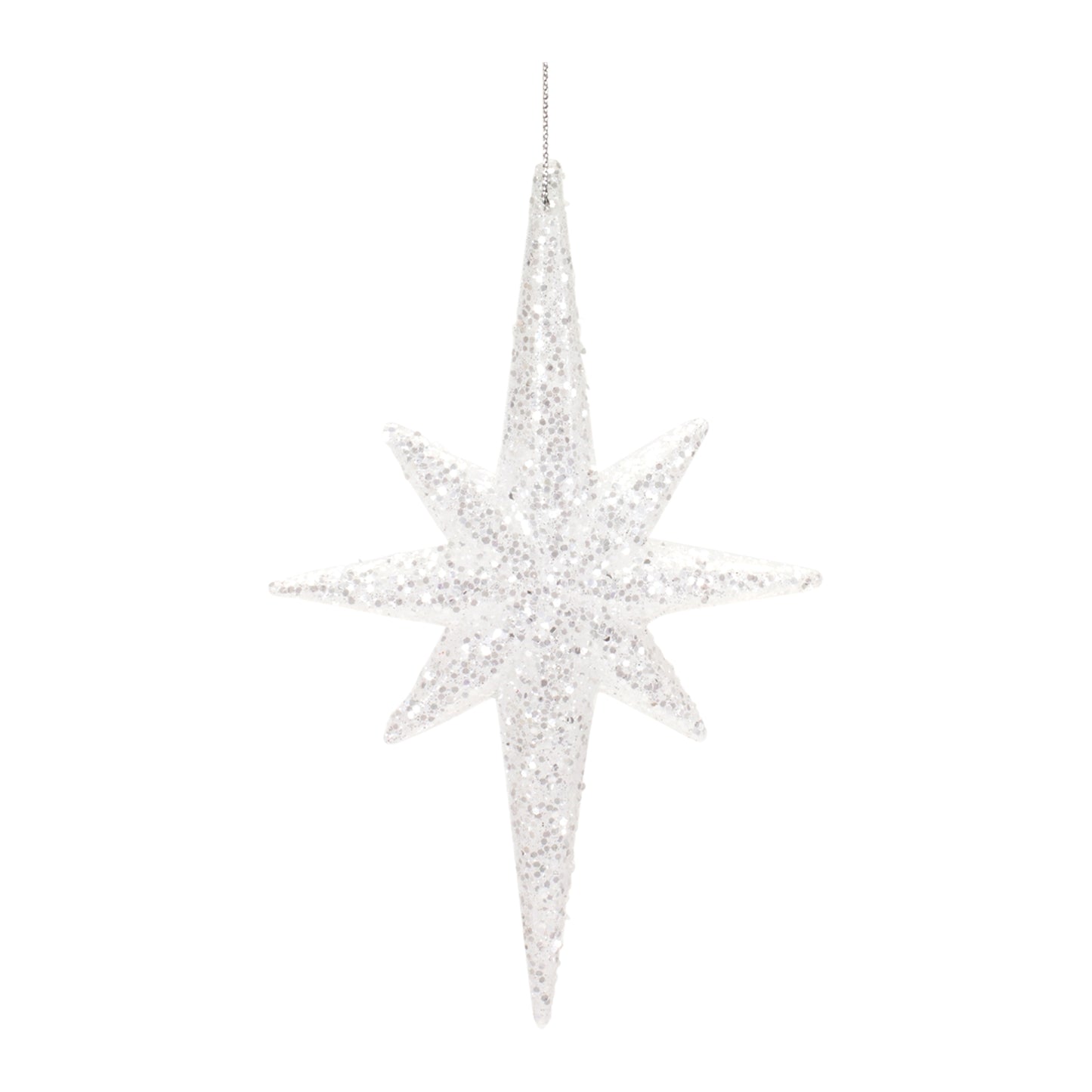 Clear Acrylic Star Drop Ornament (Set of 24)