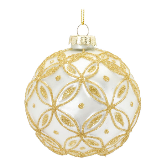 Ornate Glass Ball Ornament (Set of 12)