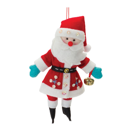 Plush Santa Ornament  (Set of 12)