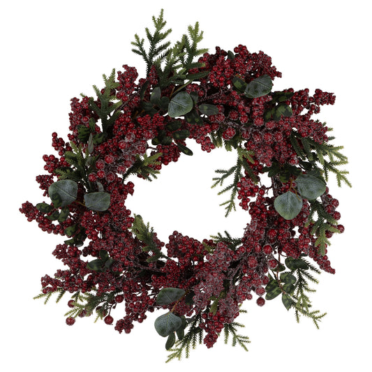 Pine and Berry Wreath 21"D