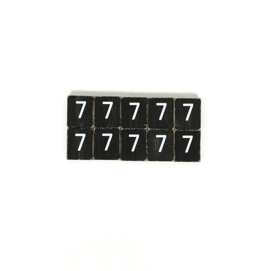1.5x1.75x.25 wd letter tile s/10 (7) bk/wh