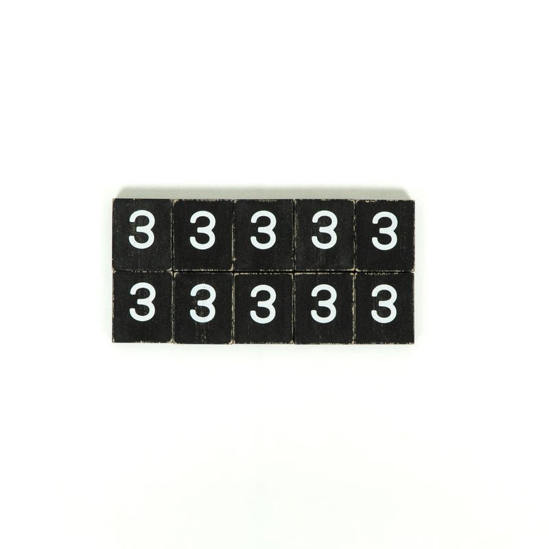 1.5x1.75x.25 wd letter tile s/10 (3) bk/wh