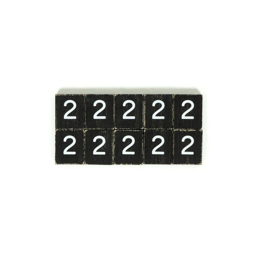 1.5x1.75x.25 wd letter tile s/10 (2) bk/wh